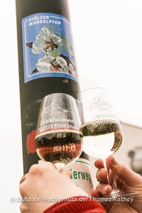 Wein und Mandeln harmonieren bestens auf dem Pfälzer Mandelpfad.