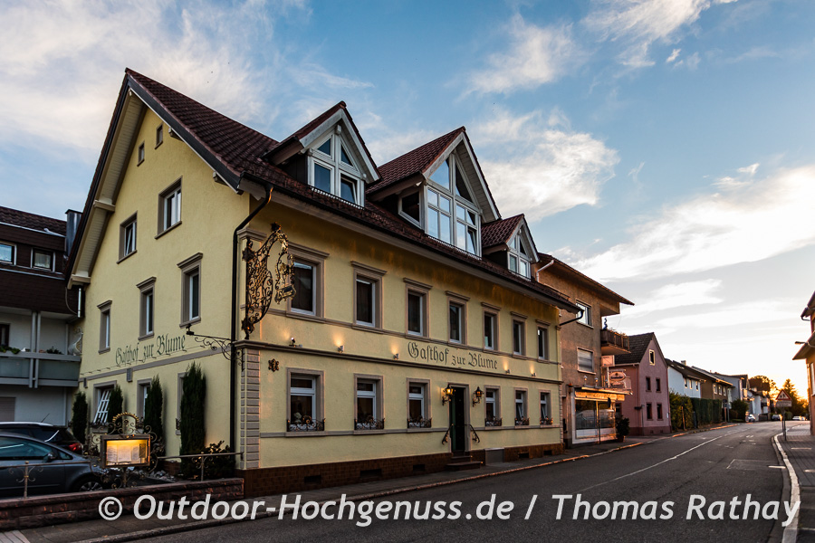 Etappenziel Gasthof Blume in Kuppenheim