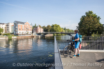 Blick zurück über die Brücken der Stadt Brandenburg an der Havel