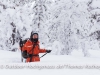 Helga Bieber auf einer Schneeschuhwanderung zum Njupeskär.