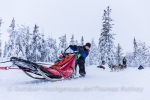 Langsam gewöhnen sich Musher und Hunde aneinander.