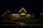 Schön beleuchtet Häuser