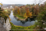Blick vom Amalienfelsen hinunter auf die Donaufschleifen