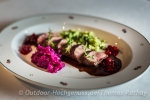 Gamsrückenfilet mit Rotwein-Preiselbeersauce