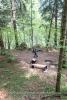 Moderne Sitzgruppen im Wald
