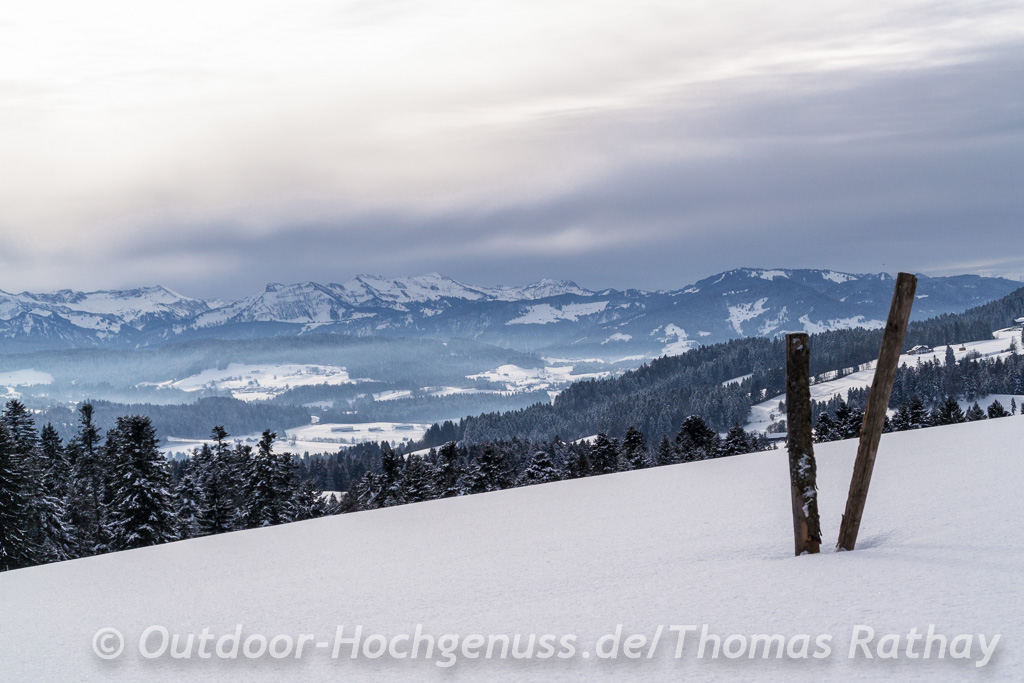 Ausblick zwischen Oberstaufen und Oberreute