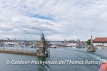 Konstanzer Hafen vom See aus.