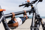 Sehr praktisch, der Weinhalter fürs Fahrrad bestückt mit einem feinen Tropen aus Châteauneuf-du-Pape