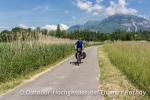 Sonnenschein, glatter Asphaltbelag und saftige Hügellandschaften auf der ViaRhôna