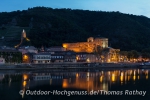 Am Abend kommen in Tournon-sur-Rhone das Château und der Tour de l´Hospital besonders gut zur Geltung