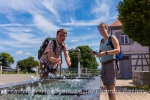 Erfrischung am Fohlengestüt Marbach.