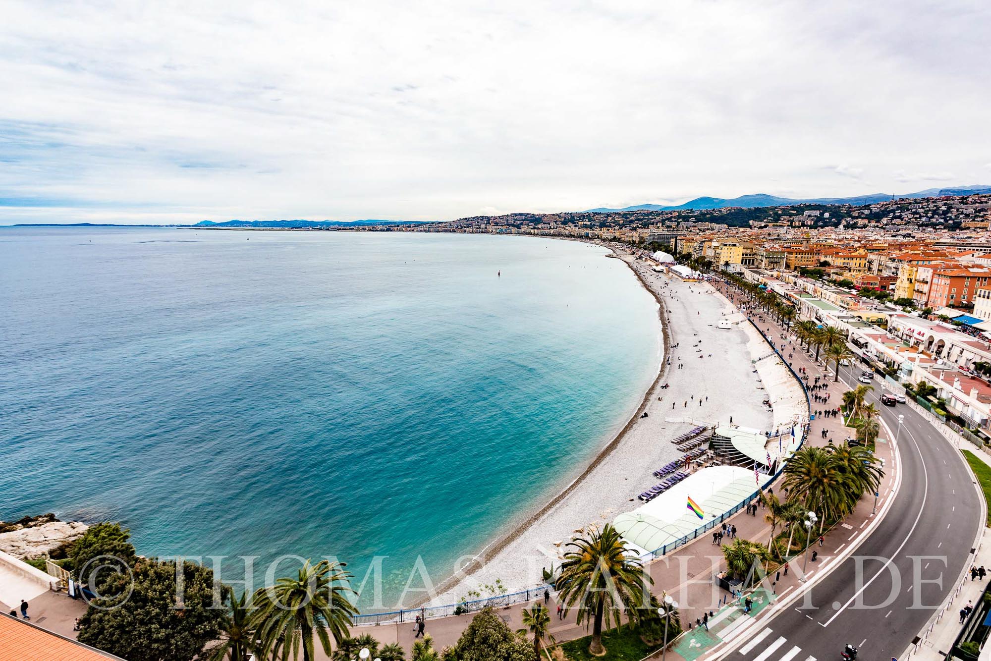 Blick auf die Bucht der Engel von Nizza