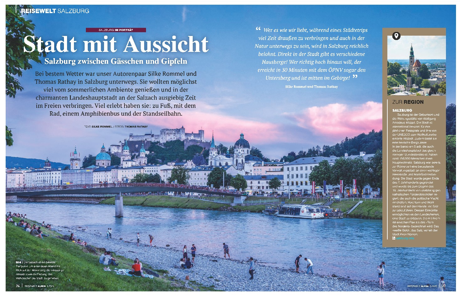 Bericht im Reisewelt Alpen Magazin über Salzburg