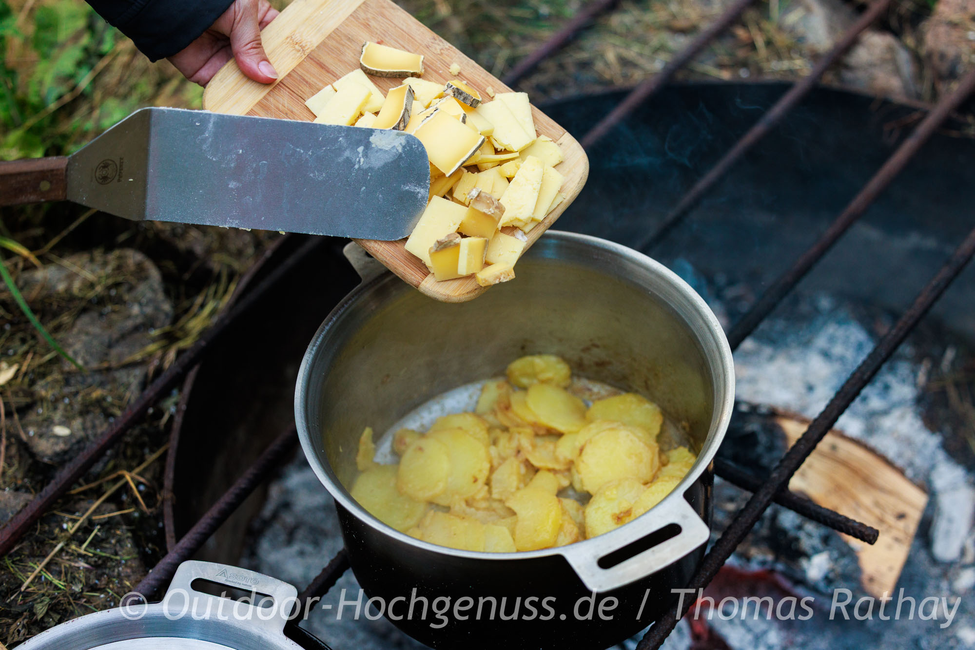 Truffade mit Speckstreifen