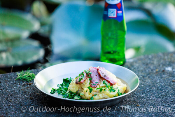 Truffade mit Speckstreifen