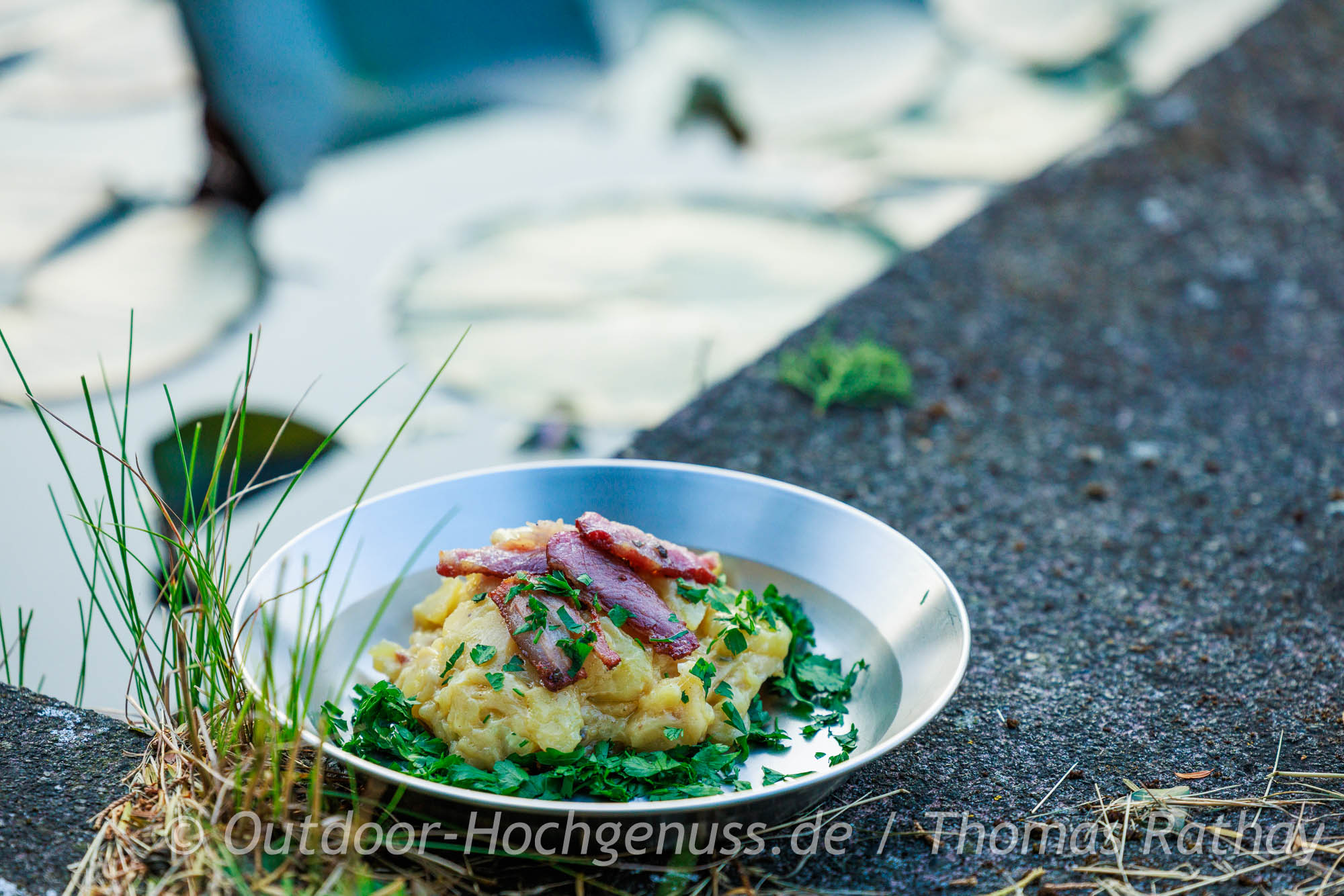 Truffade mit Speckstreifen